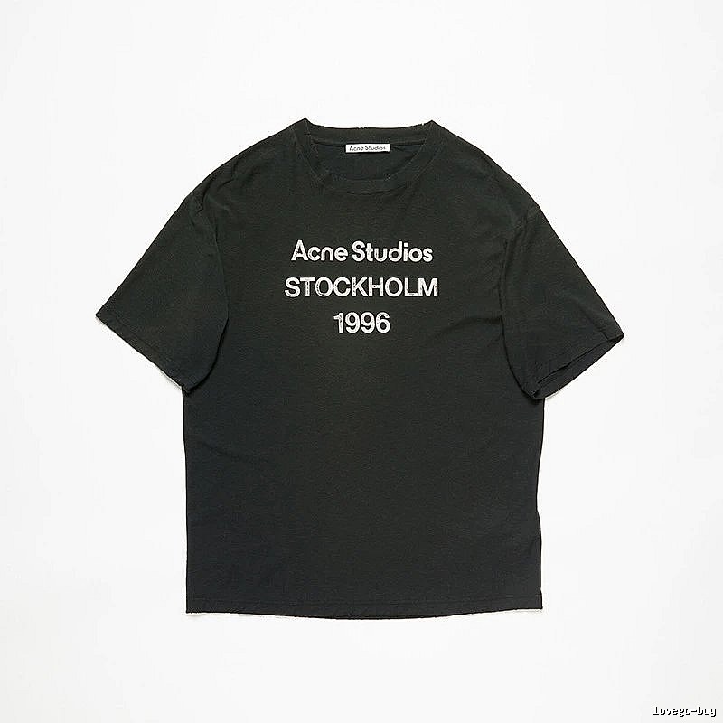 Acne Studios 2090-80 Black Style Ac908026 Stockholm Logo T-Shirt Daily Styling