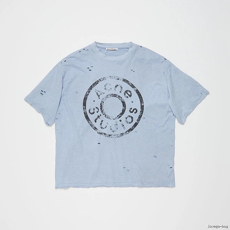 Acne Studios 2090-80 Blue Style Ac908041 Stockholm Logo T-Shirt Training Look