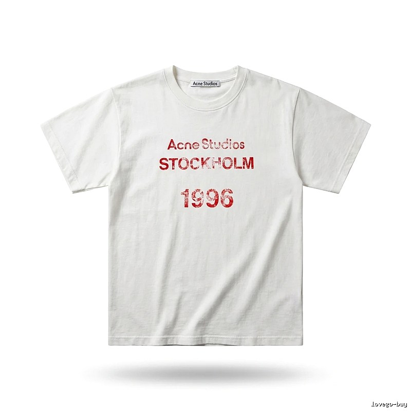 Acne Studios minimalist style white T-shirt