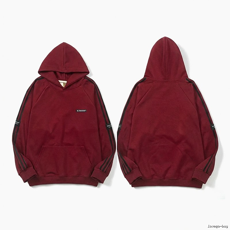 Adidas simple style burgundy hoodie