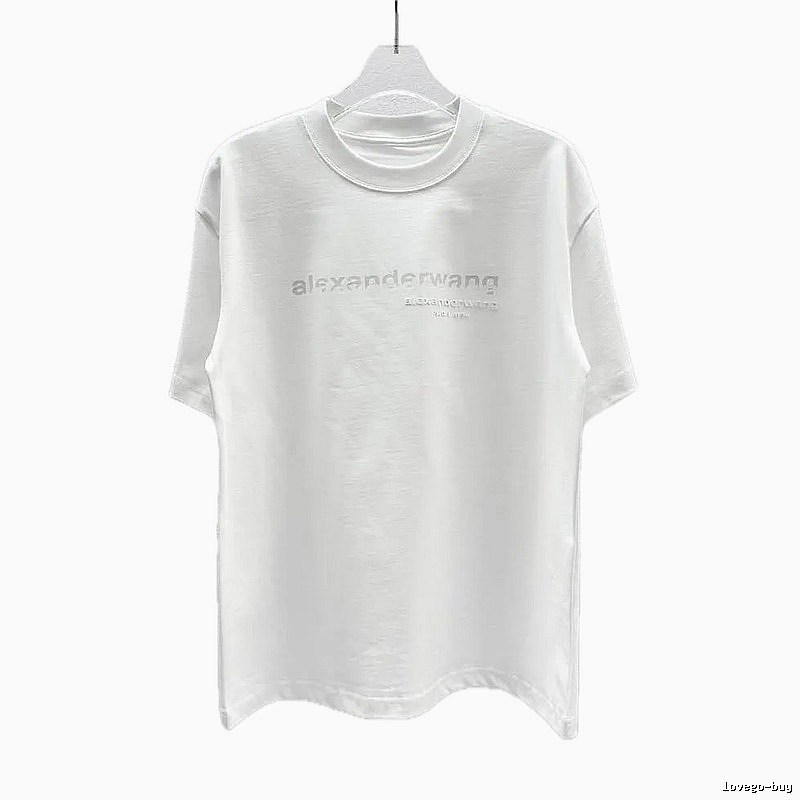 Alexander Wang Letter Print Casual Style White T-Shirt