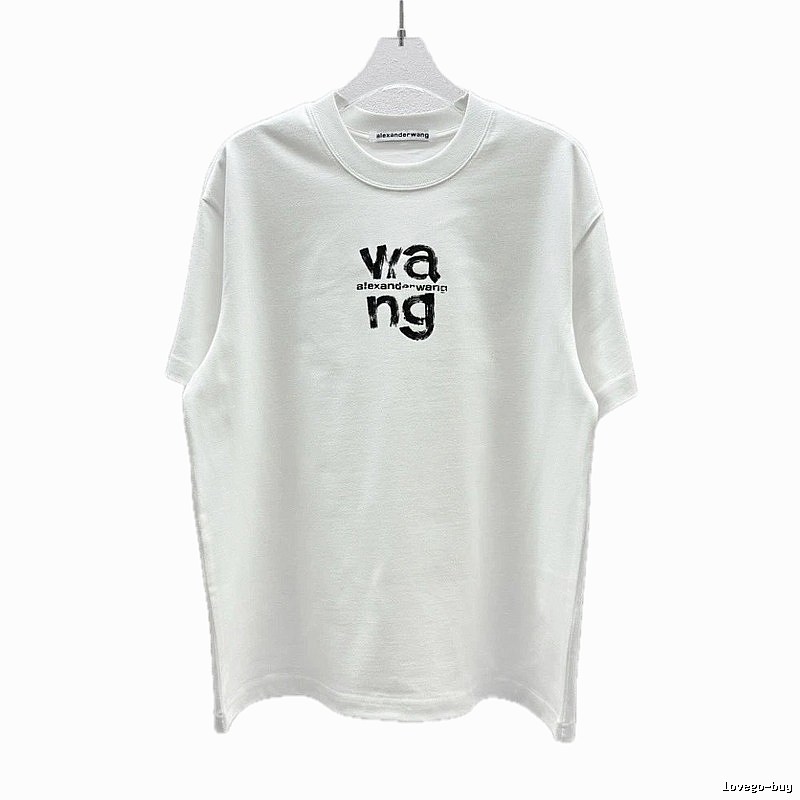 Alexander Wang Letter Print Streetwear White T-Shirt