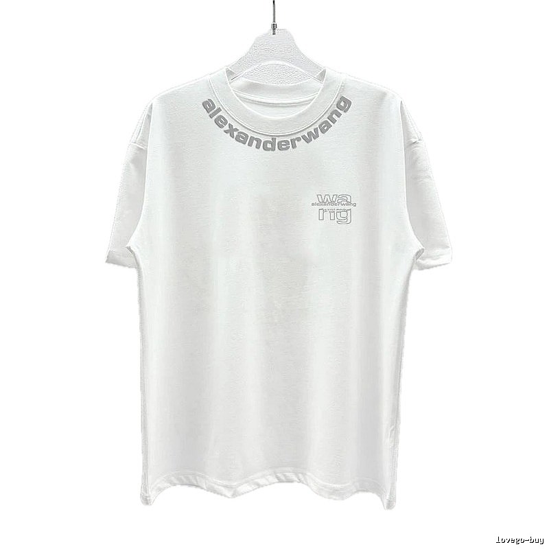 Alexander Wang Printed Street Style White T-Shirt