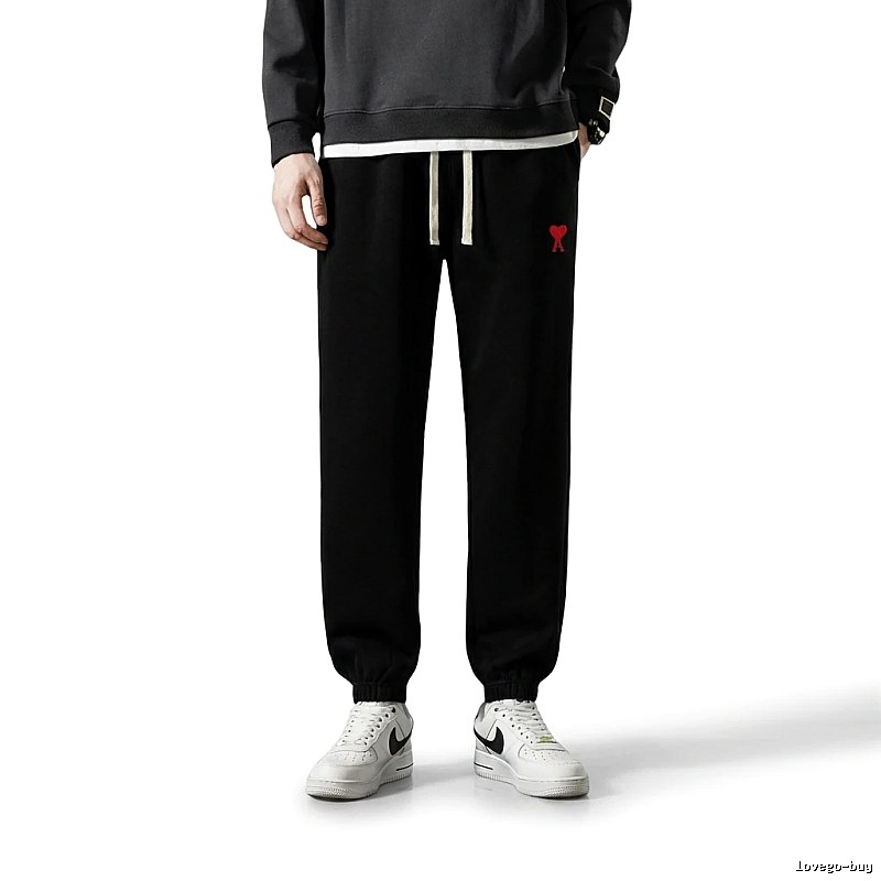 AMI & Easy trendy brand black sweatpants