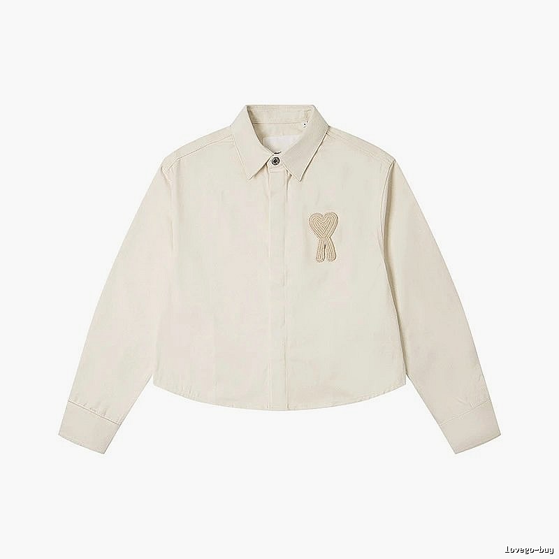 AMI embroidered love style white shirt