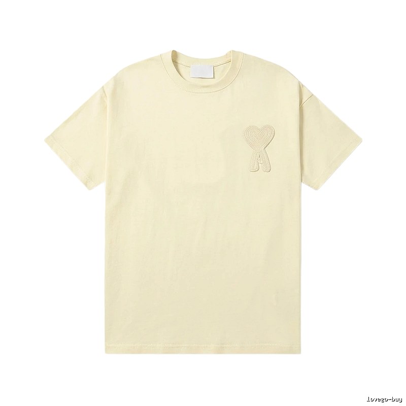 AMI Love Embroidery Simple Style T-shirt