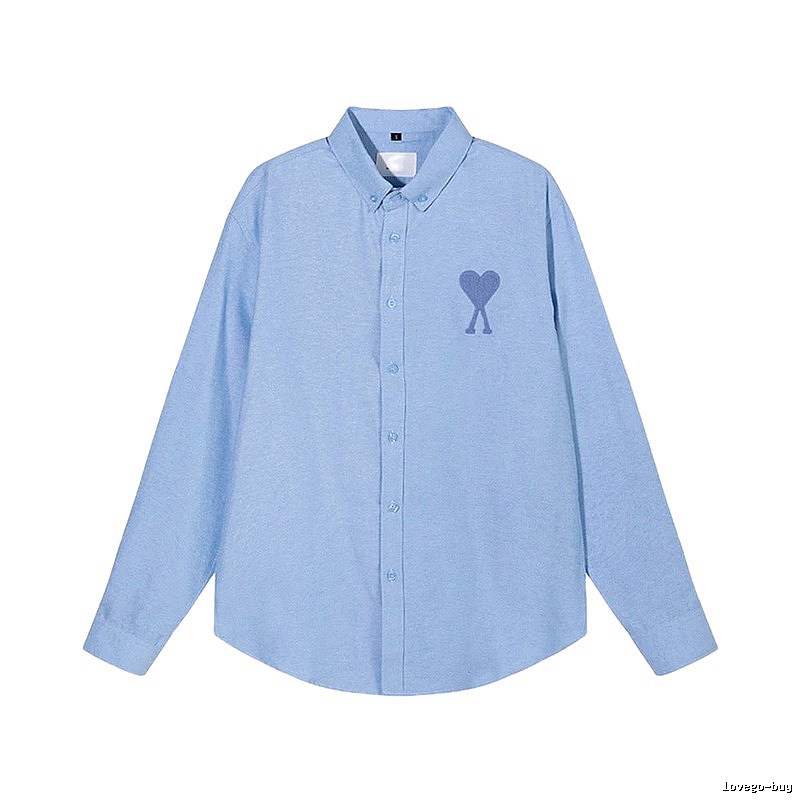 AMI Love Simple Style Blue Shirt