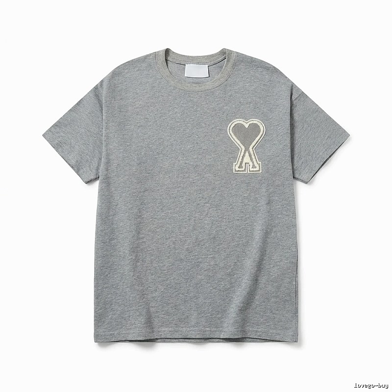 AMI Love Simple Style Gray T-shirt