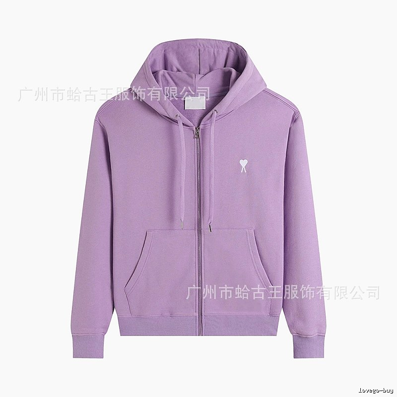 AMI Love Simple Style Purple Hoodie