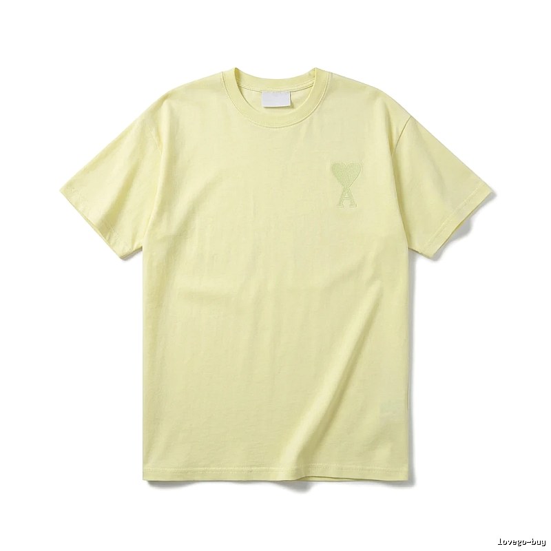AMI Love Simple Style Yellow T-shirt