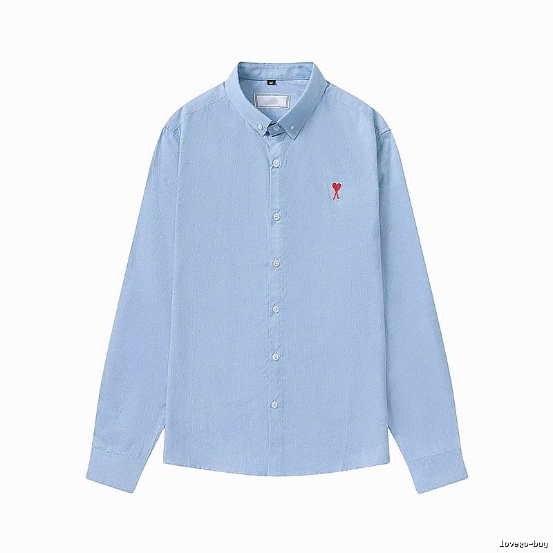 AMI minimalist style blue shirt