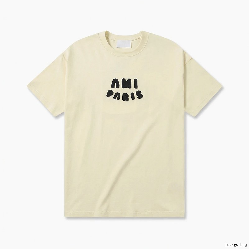 AMI Paris Casual Style Off-White T-shirt