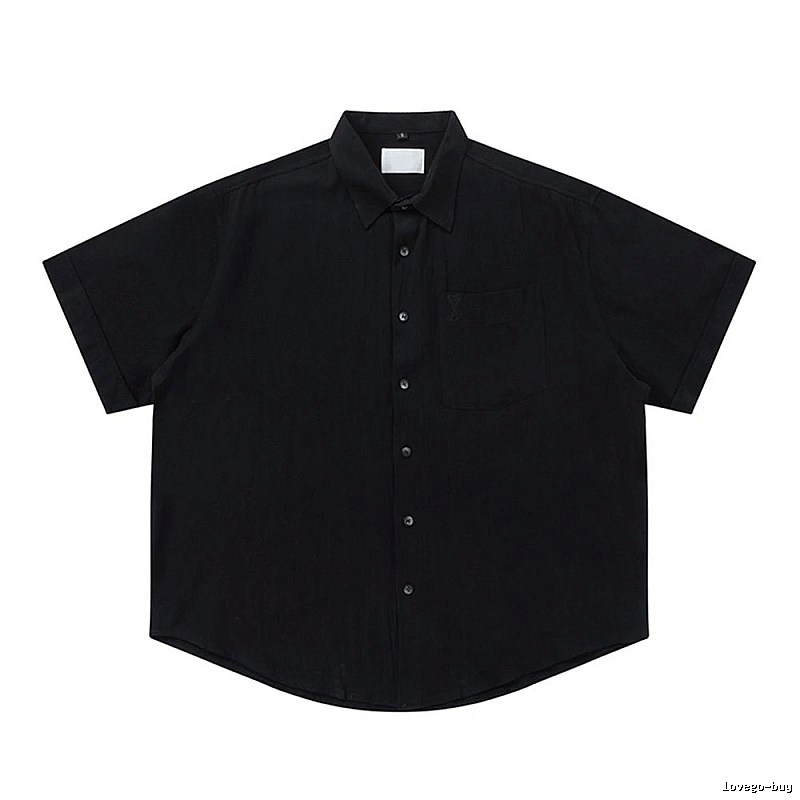 AMI series short-sleeved shirts in black