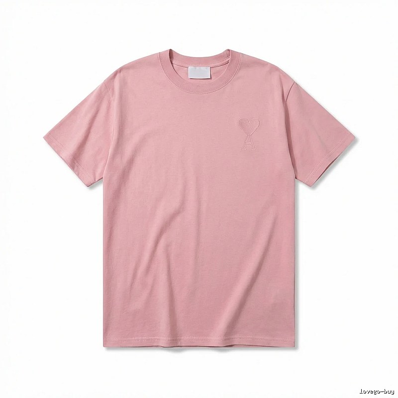 AMI simple and elegant pink T-shirt