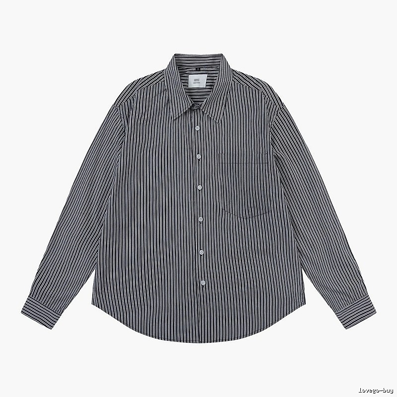 AMI Stripe Minimalist Style Shirt