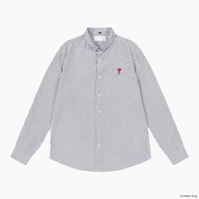 Ami striped minimalist style shirt