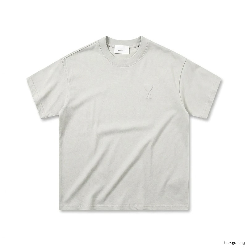 AMI Three-dimensional LOGO Simple White T-shirt
