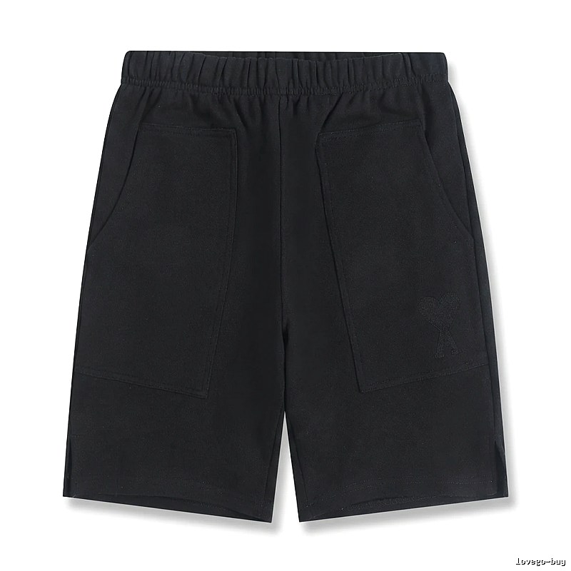 AMI Workwear Style Black Shorts