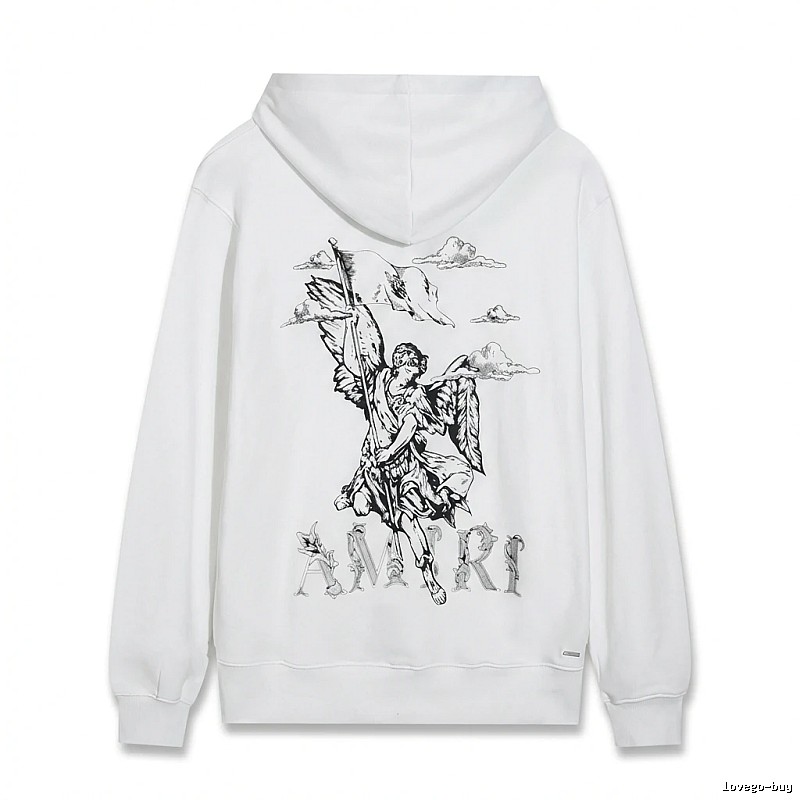 AMIRI Angel Print White Sweatshirt