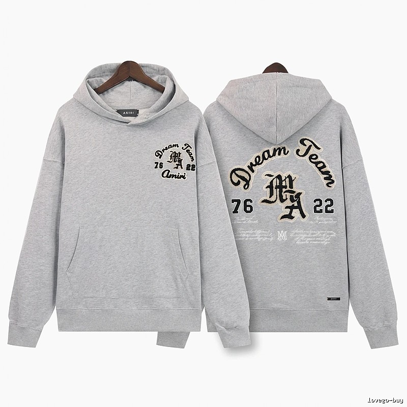 AMIRI Dream Team retro-style grey hoodie