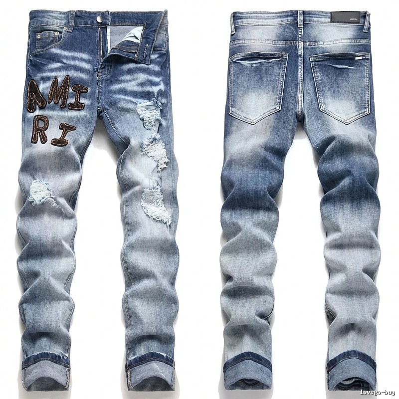 AMIRI Gradient Ripped Jeans