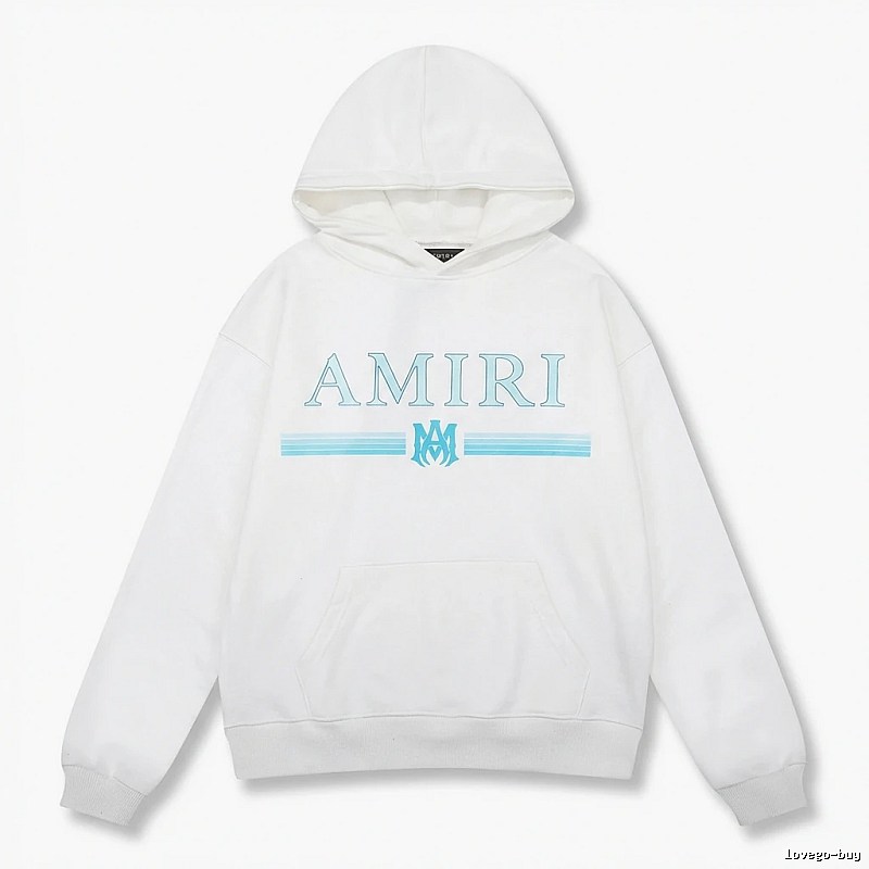 AMIRI letter - printed white hoodie
