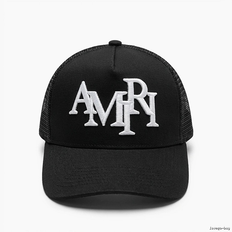 AMIRI letter-style black cap
