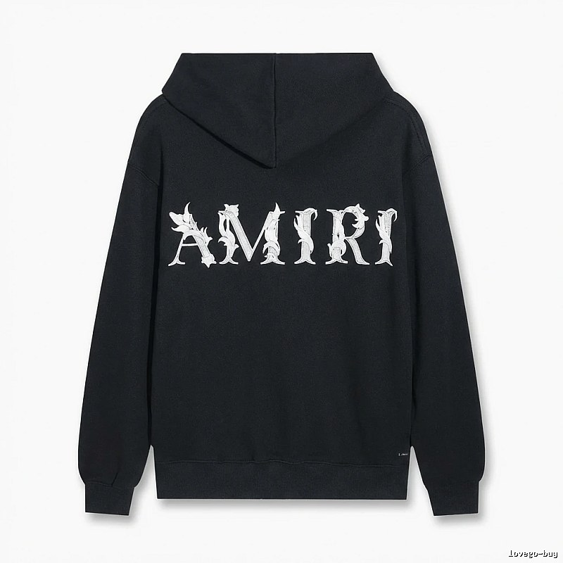 AMIRI letter-style black hoodie