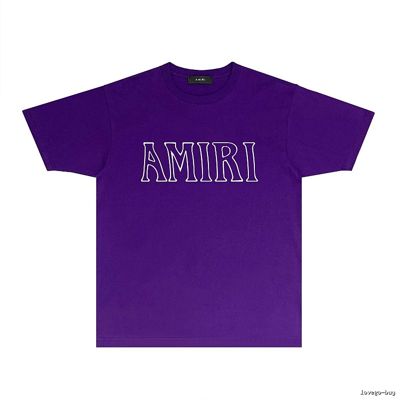 AMIRI minimalist style purple T-shirt