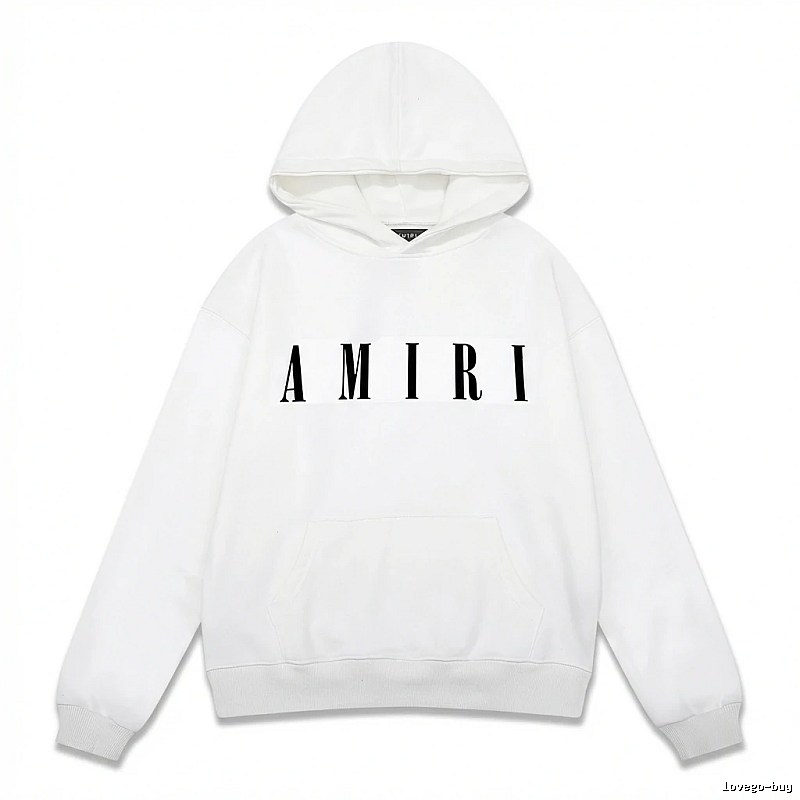 AMIRI minimalist style white hoodie
