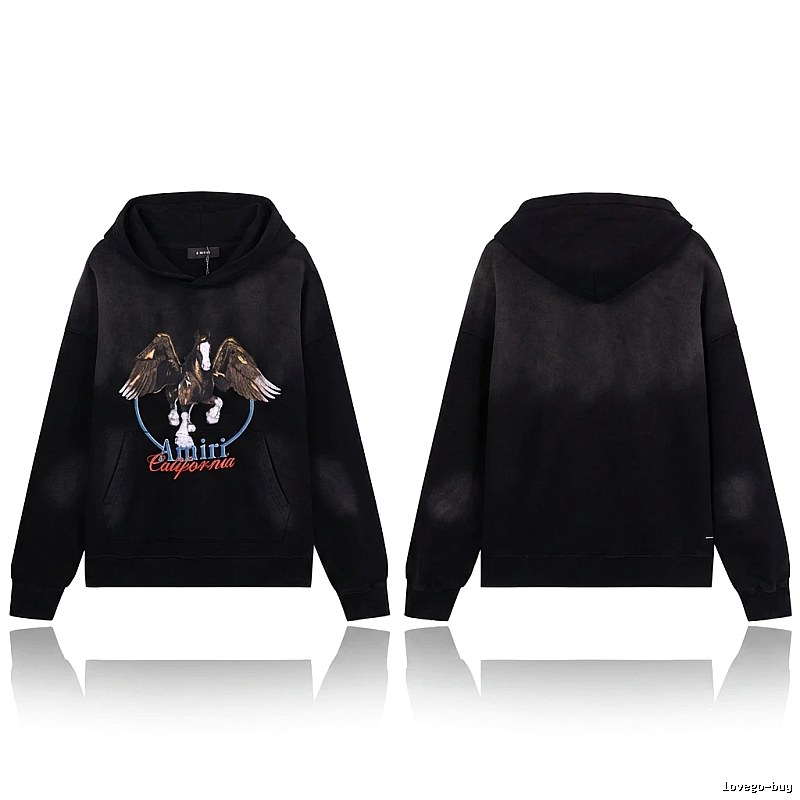 AMIRI Pegasus Retro Black Hoodie