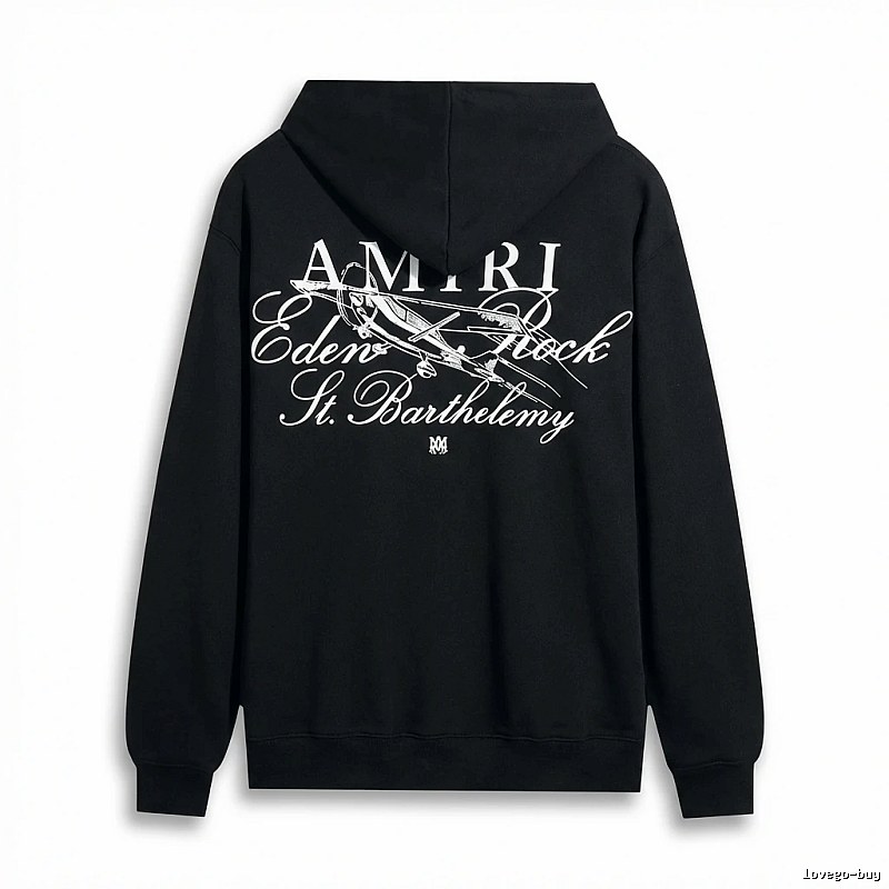 AMIRI Printed Retro Style Black Sweatshirt