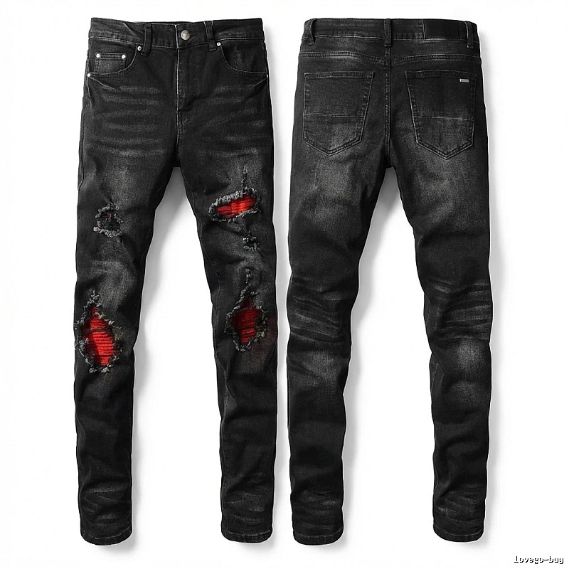 AMIRI Ripped Trendy Cool Black Jeans
