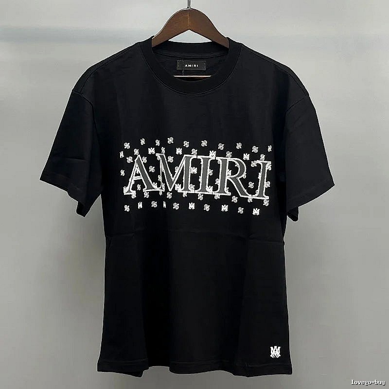 Amiri White Black Records Graphic T-Shirt Summer Styling