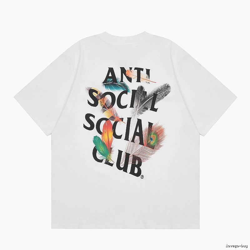 Anti Social Social Club Statement Logo T-shirt Black Orange Anti for Easy Pairing