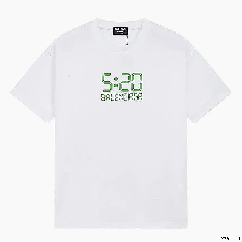 Balenciaga 5:20 Printed Trendy White T-Shirt