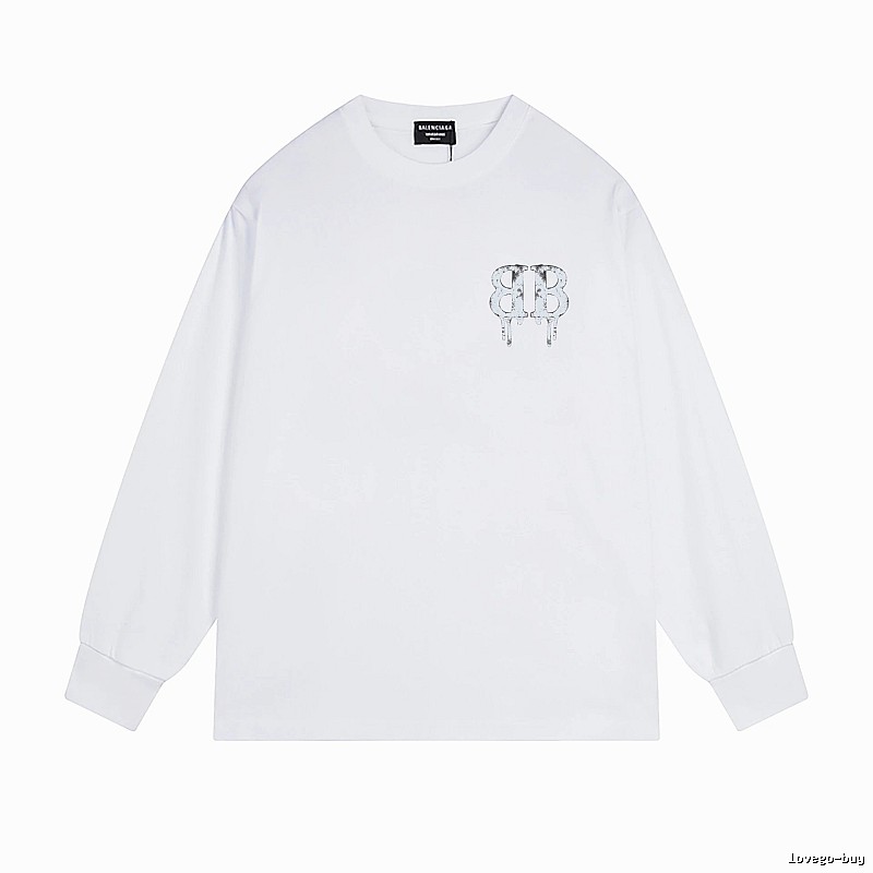 Balenciaga BB-style white sweatshirt