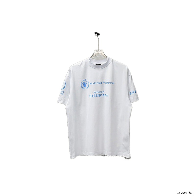 Balenciaga Blue Label Simple White T-shirt