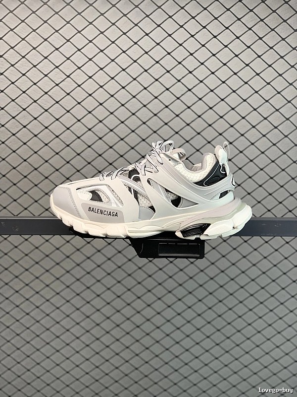 Balenciaga Chunky Runners with Layered Mesh Upper in White and Black