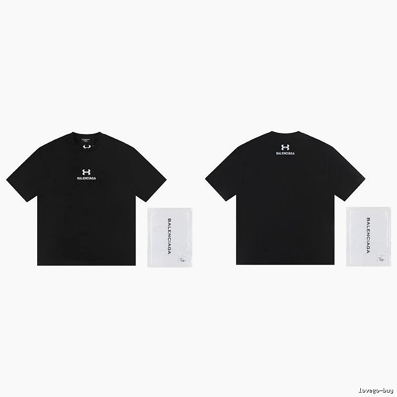 Balenciaga Co-branded Street Style Black T-shirt