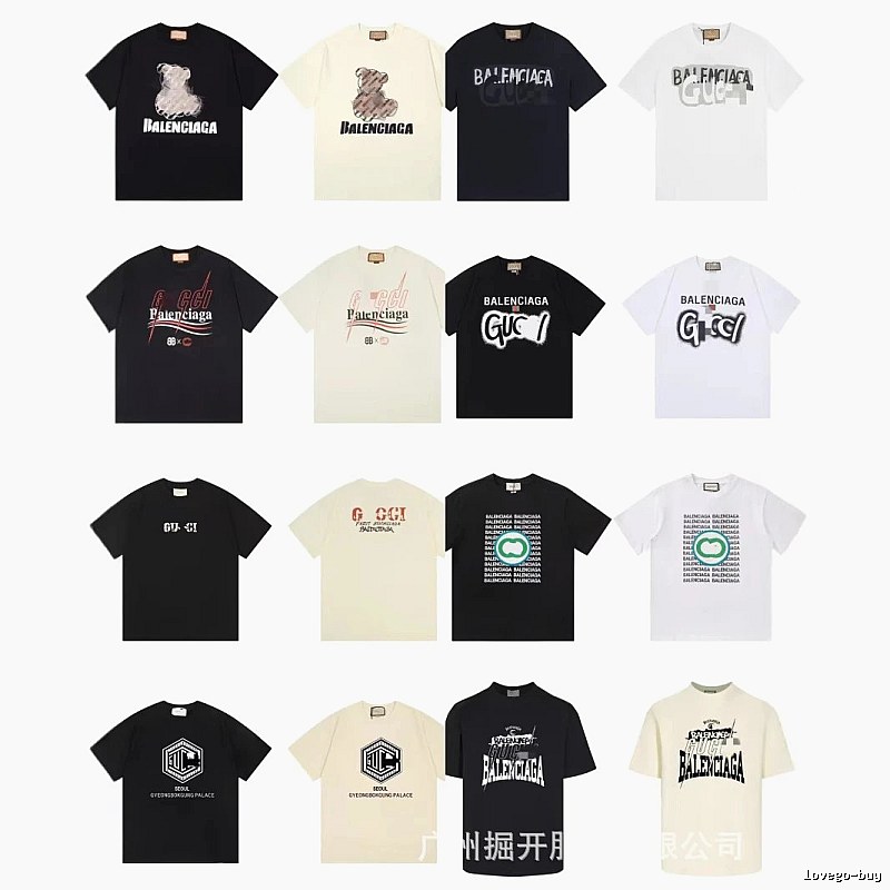Balenciaga Co-branded Trendy Street Style Multi-color Short-sleeve T-shirt