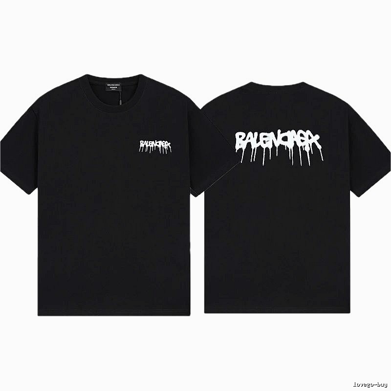 Balenciaga Graffiti Street Style Black T-Shirt