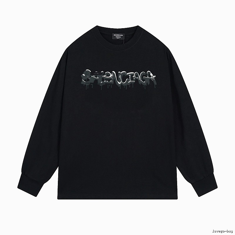 Balenciaga graffiti-style black long-sleeve