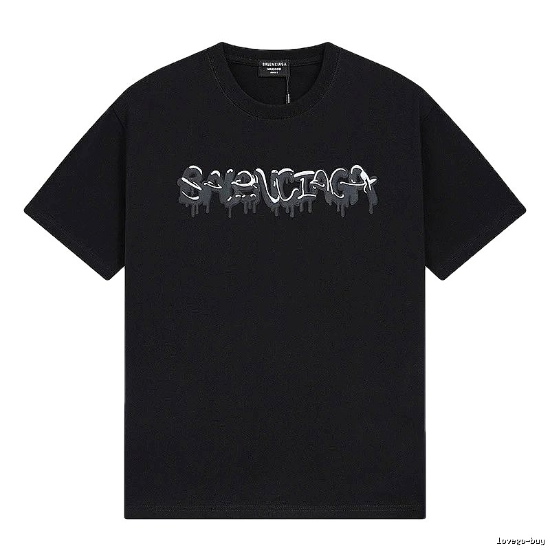 Balenciaga graffiti-style black T-shirt