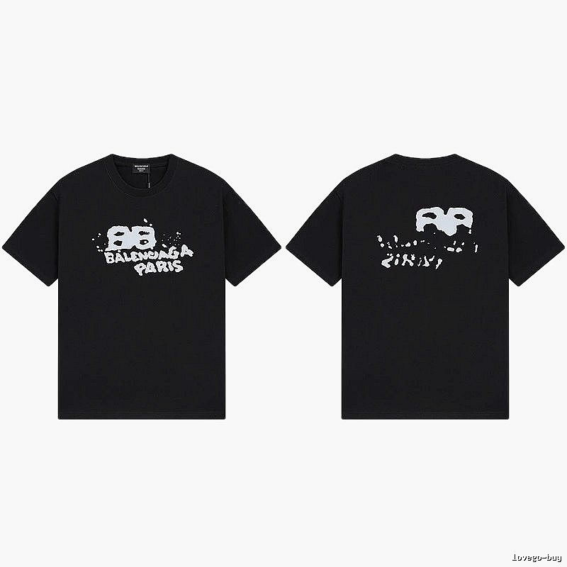 Balenciaga graffiti-style black T-shirt