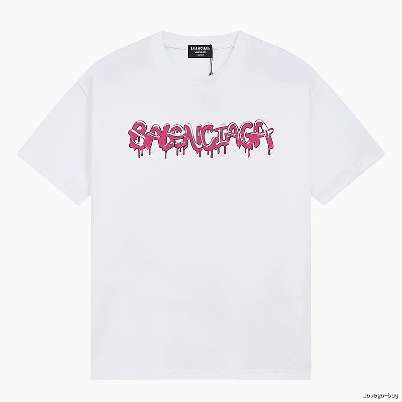 Balenciaga graffiti-style white T-shirt