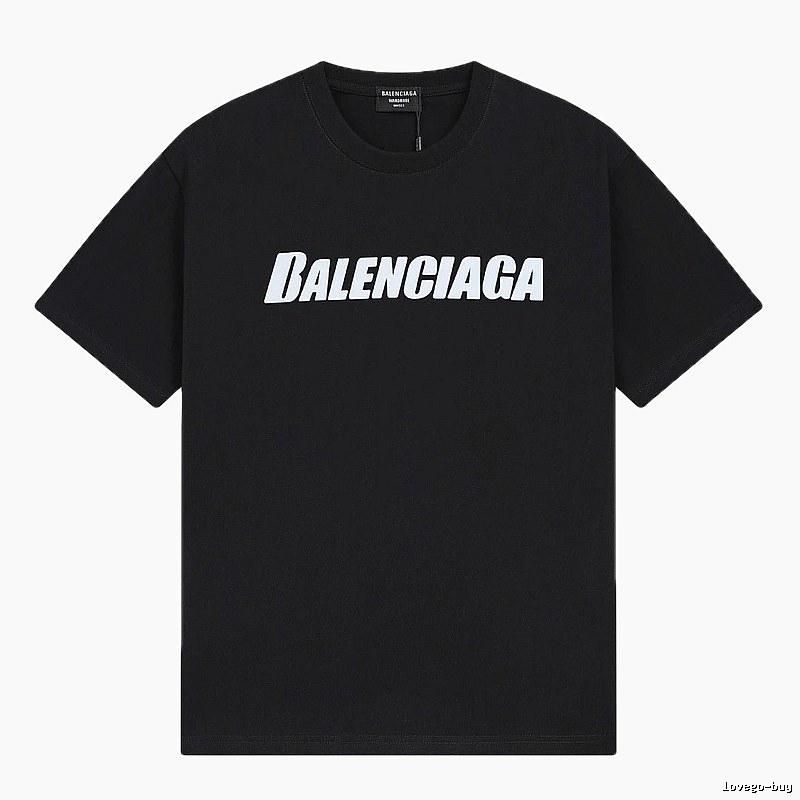 Balenciaga Letter Print Street Style Black T-Shirt