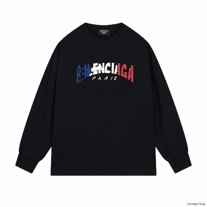 Balenciaga letter-style black sweatshirt