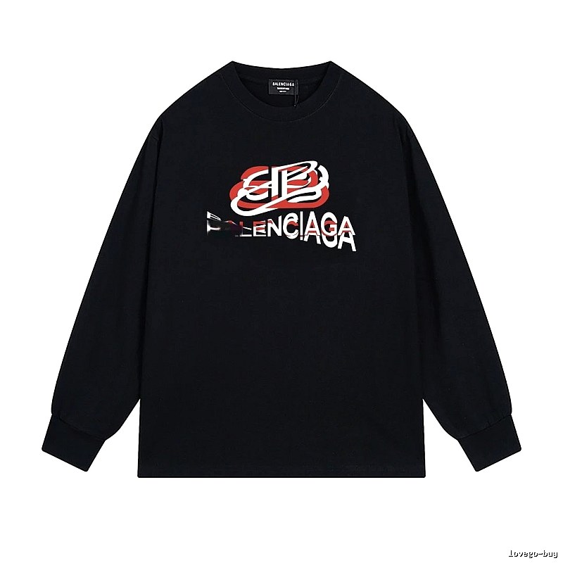 Balenciaga letter-style black T-shirt