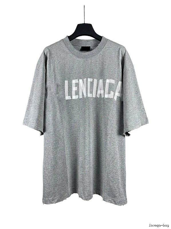Balenciaga letter-style gray T-shirt